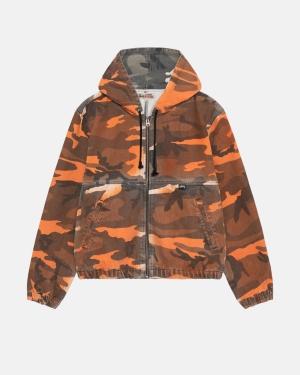 Bundy Stussy Spray Dye S Kapucí Pracovní Oranžové Maskáčové | OWVE54892