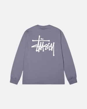 Běžecké Tričko Stussy Basic Ls Fialové | GNER39405