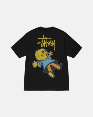 Běžecké Tričko Stussy Dollie Pigment Dyed Černé | MKDI09367
