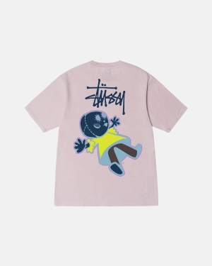 Běžecké Tričko Stussy Dollie Pigment Dyed Růžové | TYAU64725