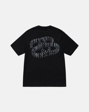 Běžecké Tričko Stussy Dominoes Černé | PRUG01369