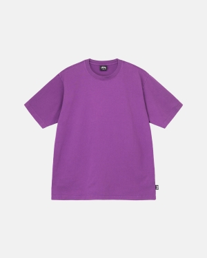 Běžecké Tričko Stussy Heavyweight Pigment Dyed Crew Fialové | UNPH09146