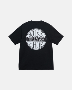 Běžecké Tričko Stussy Our Legacy Dot Pigment Dyed Černé | FIBY07854