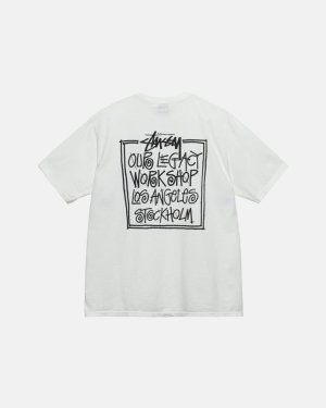Běžecké Tričko Stussy Our Legacy Frame Pigment Dyed Béžový | VELH52960