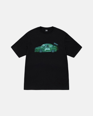 Běžecké Tričko Stussy Racecar Černé | YKCU64013