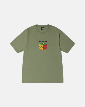 Běžecké Tričko Stussy S64 Pigment Dyed Artichoke | IECS67159