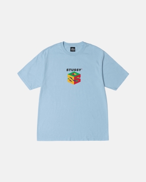 Běžecké Tričko Stussy S64 Pigment Dyed Blankyt | ETQH18354