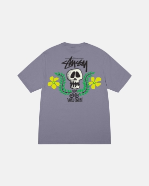 Běžecké Tričko Stussy Skull Crest Fialové | DSGY20593