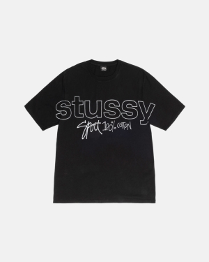 Běžecké Tričko Stussy Sportovní 100% Pigment Dyed Černé | TUCP08549