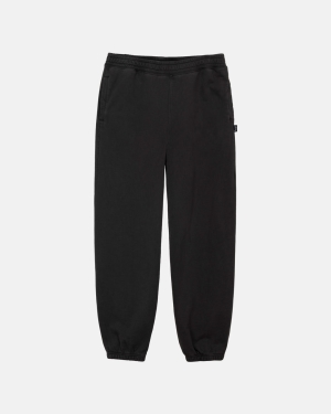 Kalhoty Stussy Pigment Dyed Fleece Černé | XIDZ25306