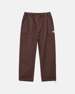 Kalhoty Stussy Ripstop Beach Hnědé | SWFI52468