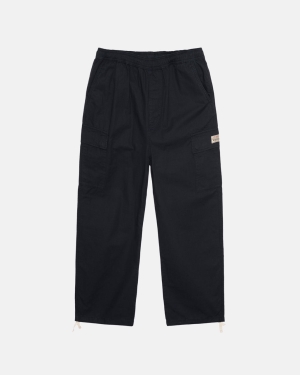 Kalhoty Stussy Ripstop Beach Černé | SLAM40359