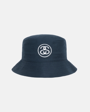 Klobouky Stussy Ss Link Deep Bucket Tmavě Blankyt | MXZQ67480
