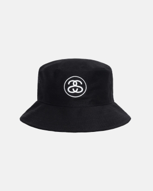 Klobouky Stussy Ss Link Deep Bucket Černé | BUKS01825