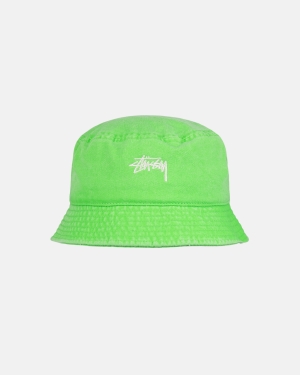 Klobouky Stussy Washed Stock Bucket Mátově Zelená | CYIP28641