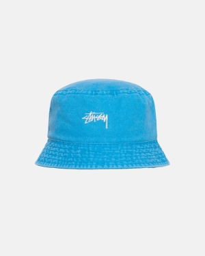 Klobouky Stussy Washed Stock Bucket Ocean | KWNQ02861