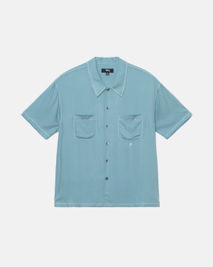 Košile Stussy Contrast Pick Stitched Blankyt | KMTH67028