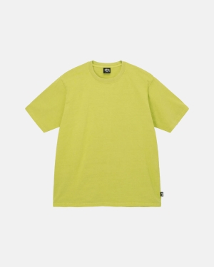 Košile Stussy Heavyweight Pigment Dyed Crew Žluté | FZVC58372
