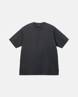 Košile Stussy Heavyweight Pigment Dyed Crew Černé | TJCW52038
