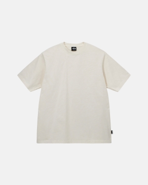 Košile Stussy Heavyweight Pigment Dyed Crew Béžový | VFON53247
