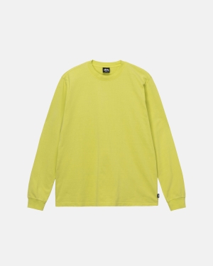 Košile Stussy Heavyweight Pigment Dyed Ls Crew Žluté | RCSU26734