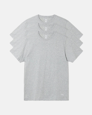 Košile Stussy Undershirt - 3 Pack Šedé | UHTQ18025