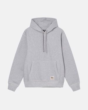 Mikiny S Kapucí Stussy Contrast Stitch Label Šedé | QHSB79543