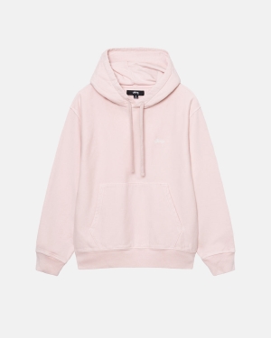 Mikiny S Kapucí Stussy Overdyed Stock Logo Růžové | KDSJ98562