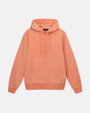 Mikiny S Kapucí Stussy Pigment Dyed Fleece Koralove | AJMR45031