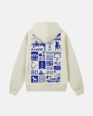 Mikiny S Kapucí Stussy Sara Zip Šedé | NFWX64528