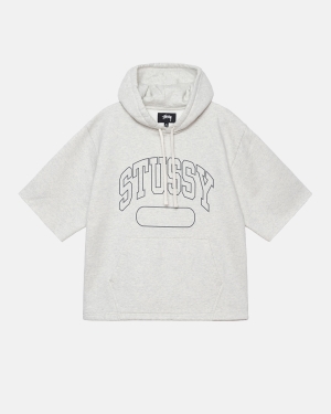 Mikiny S Kapucí Stussy Ss Boxy Cropped Šedé | ZHPW07124