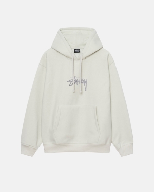 Mikiny S Kapucí Stussy Stock Logo Applique Šedé | YUIW86427