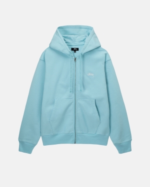 Mikiny S Kapucí Stussy Stock Logo Zip Blankyt | AVKO65832