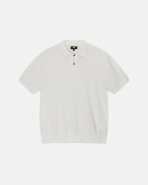 Svetry Stussy Textured Ss Polo Béžový | QIUF76804