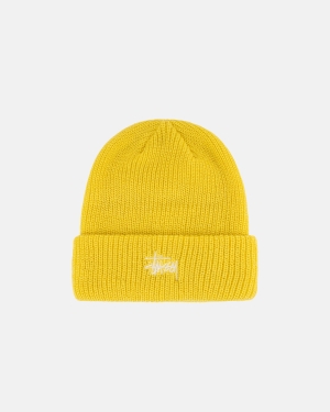 Čepice Stussy Basic Cuff Beanie Žluté | CBIH34052