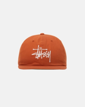 Čepice Stussy Basic Strapback Tmavě Oranžové | ULVF73219