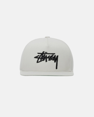 Čepice Stussy Big Stock Point Crown Bílé | SHEO73540