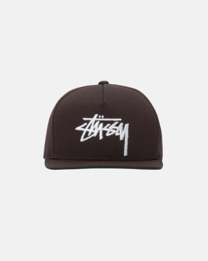 Čepice Stussy Big Stock Point Crown Hnědé | AMED06423