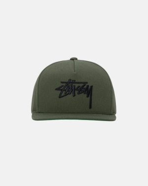 Čepice Stussy Big Stock Point Crown Světle Olivy Zelené | YJVM53829
