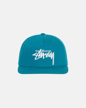 Čepice Stussy Big Stock Point Crown Tyrkysové | ZBDE04531