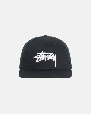 Čepice Stussy Big Stock Point Crown Černé | RQVY32197