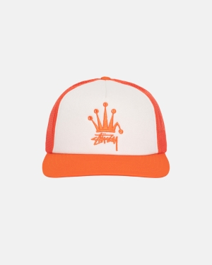 Čepice Stussy Crown Stock Trucker Oranžové | ZTEN80759
