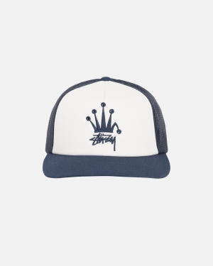 Čepice Stussy Crown Stock Trucker Tmavě Blankyt | PZUC13572