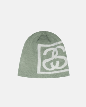 Čepice Stussy Ss Link Skull Světle Olivy Zelené | PDNX93704