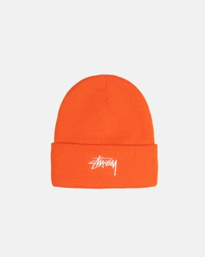 Čepice Stussy Stock Cuff Beanie Oranžové | OCHV70845
