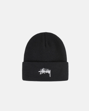 Čepice Stussy Stock Cuff Beanie Černé | VQLS08214