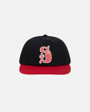 Čepice Stussy Vintage S Low Pro Černé Červené | VWJG62940