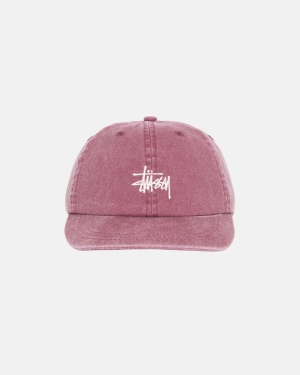 Čepice Stussy Washed Stock Low Pro Vínové | JMKD62018