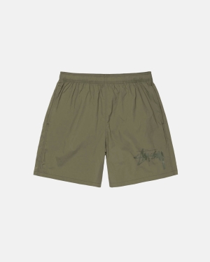 Šortky Stussy Big Stock Nylon Olivy Zelené | LNSP37981
