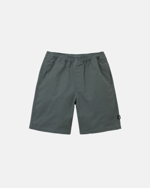Šortky Stussy Brushed Beach Olivy Zelené | SQZN91845